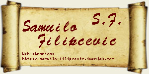 Samuilo Filipčević vizit kartica